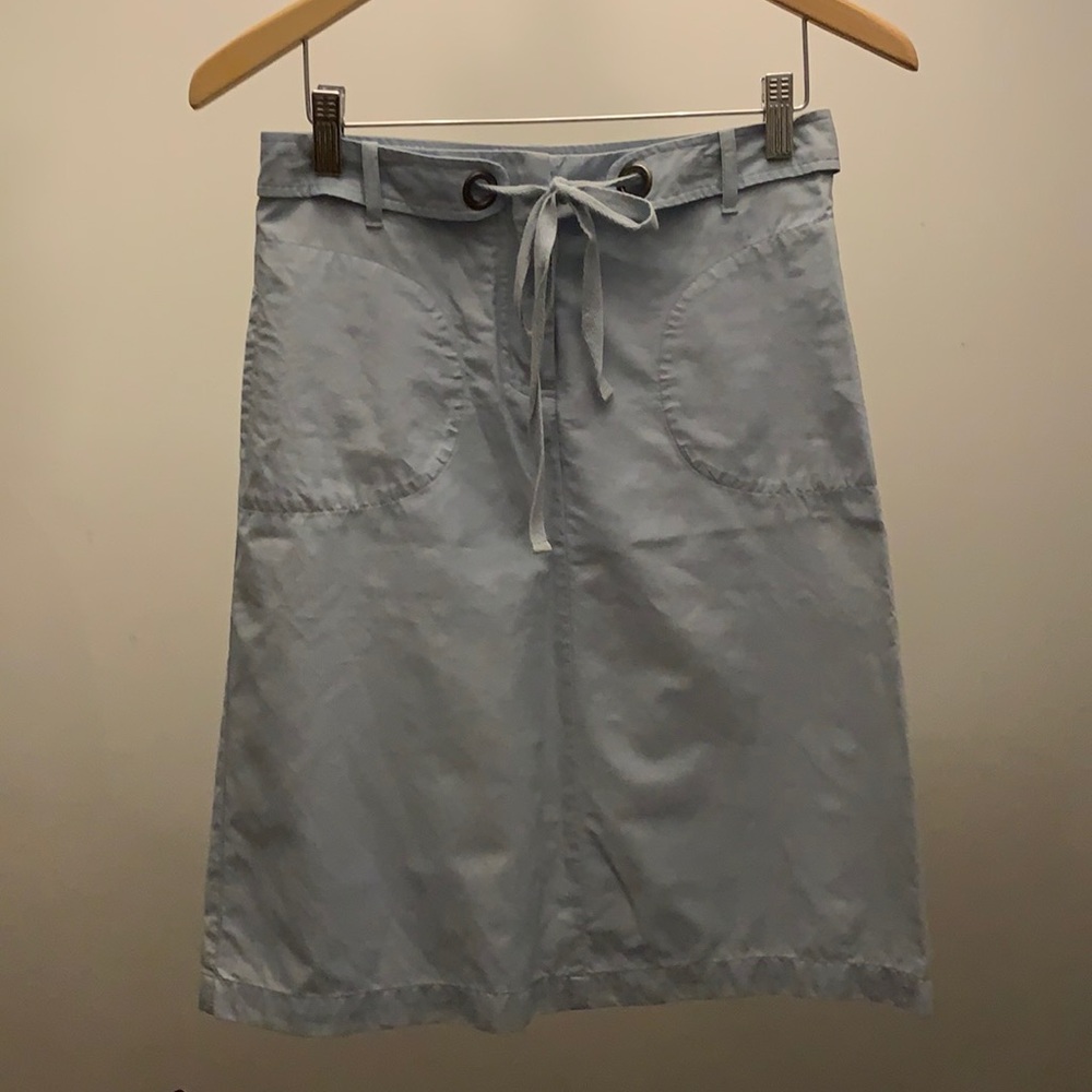Anthropologie Sitwell a-line skirt in light blue